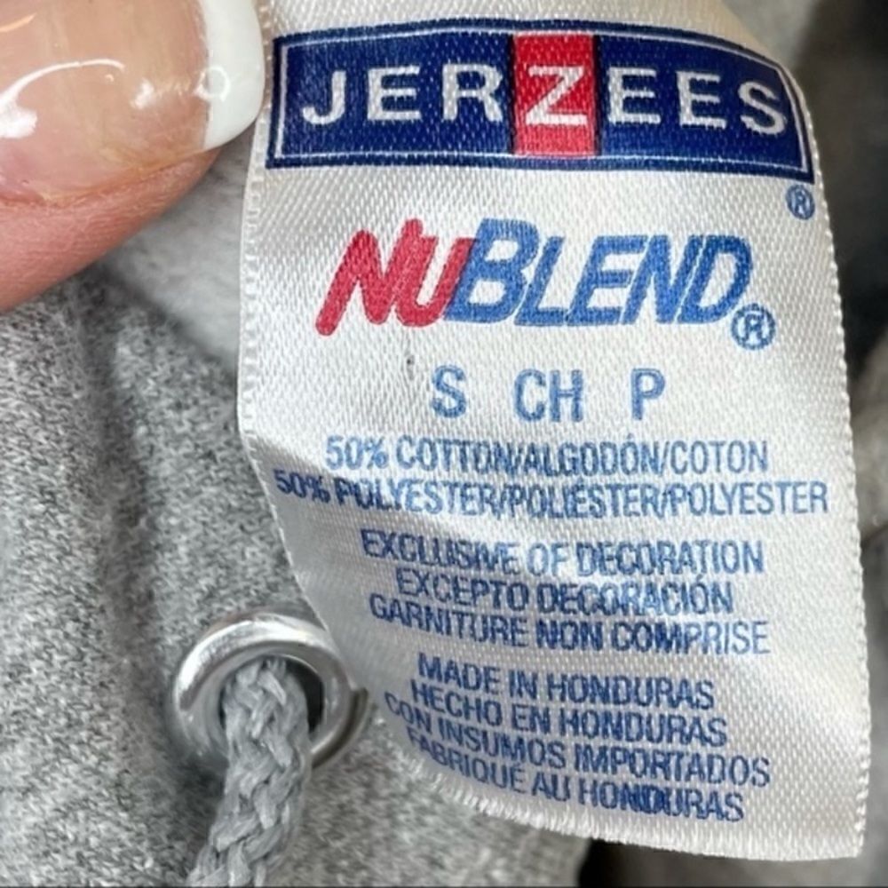 Jerzees Gray “Crazy Jeep Lady” Hooded Sweatshirt, size smal - Picture 3 of 4